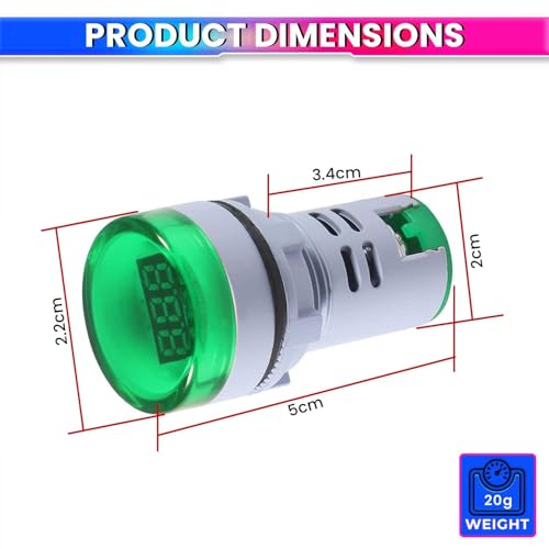 amiciSense 3-Digit Digital Voltmeter, 60-500VAC Voltage Range, Compact and Accurate Voltage Display - Image 5