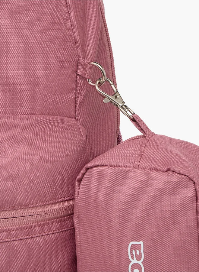 Kappa pink Girls Logo Print School Backpack with Pencil Pouch - 30x13x44 cm  | Best Price UAE