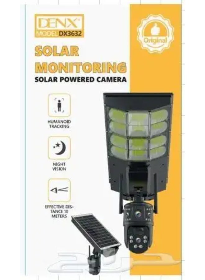 Denx Solar-powered surveillance camera, 240 lumens illumination with intelligent motion detection and selectable night vision. - Image 2