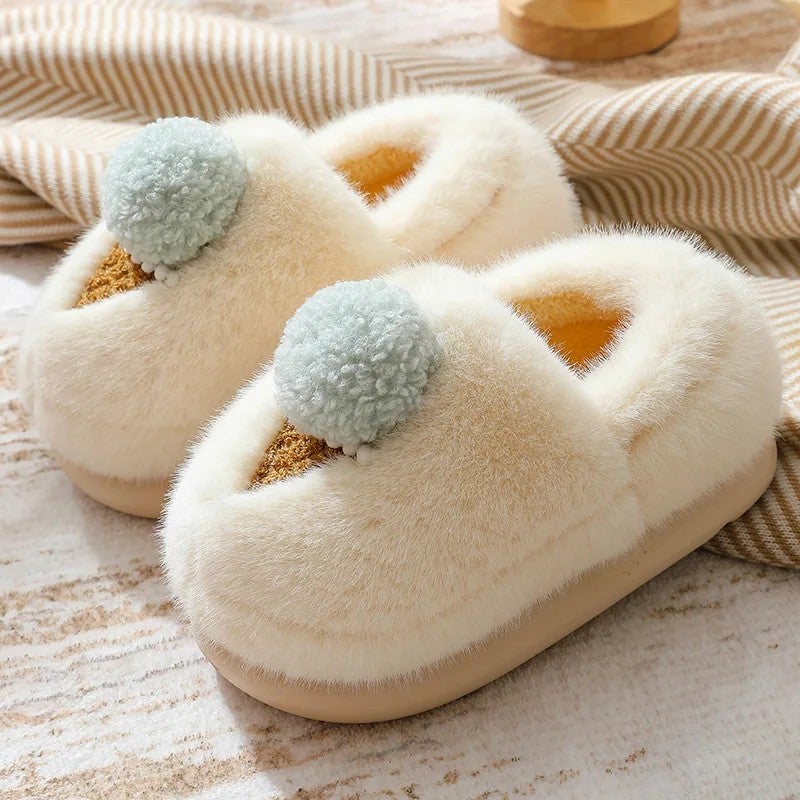 Y&D New Cartoon Cotton Kids Slippers Winter Indoor Thick-Soled Warm Shoes for Children Soft Home Outdoor Cute Shoes - Image 1