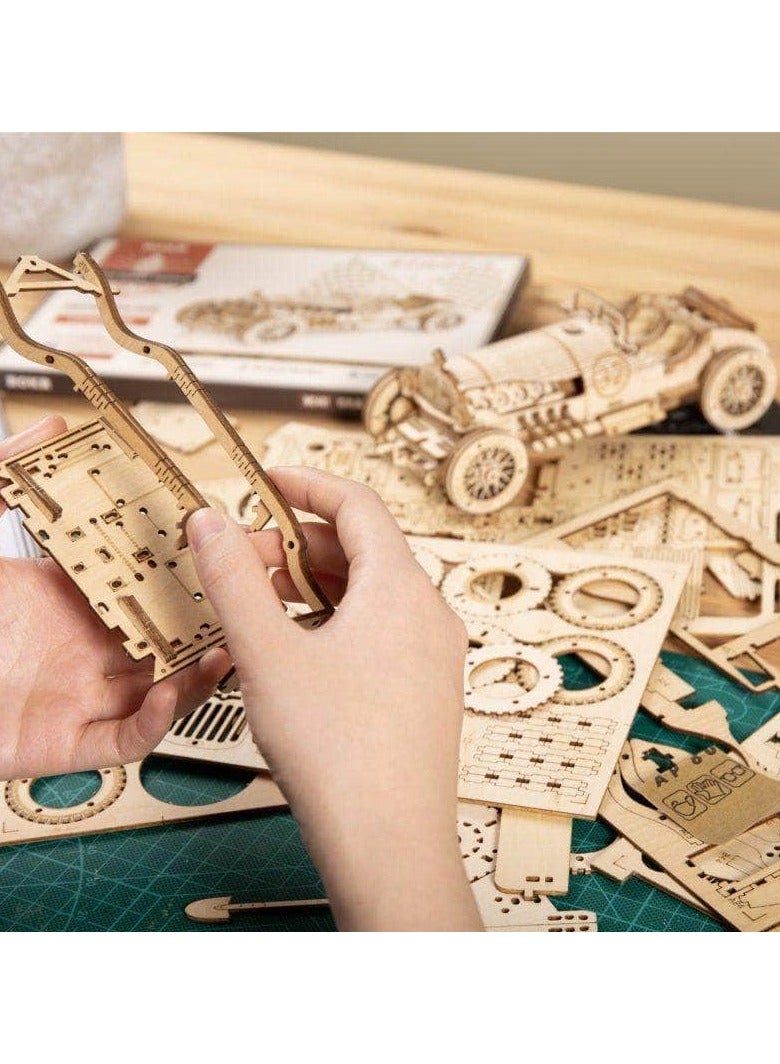 ROKR Auto V8 Grand Prix MC401 Wooden 3D Puzzle - Image 4