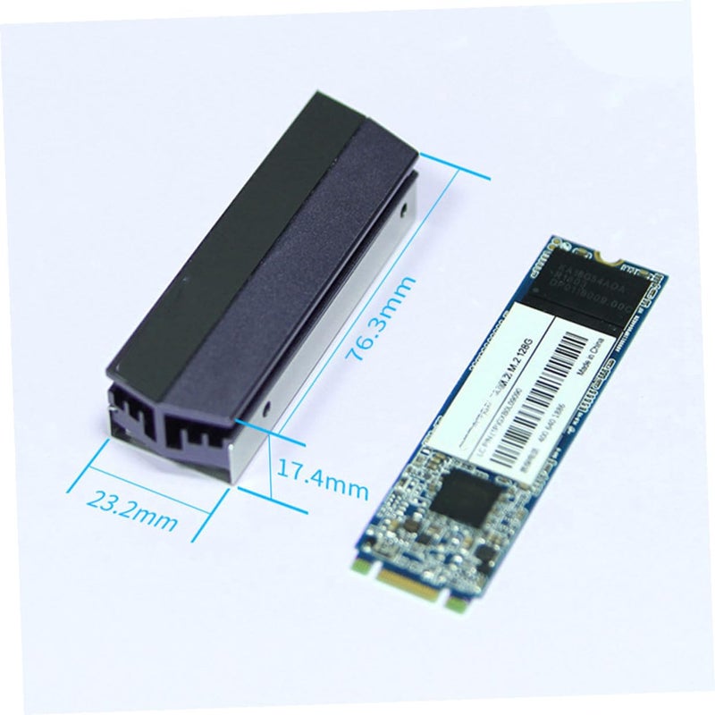M2 2280 SSD Heatsink Aluminum Cooling Pad Silver For PC Internal Heat Dissipation - Image 3