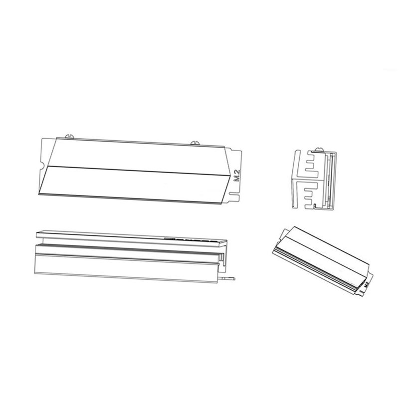 M2 2280 SSD Heatsink Aluminum Cooling Pad Silver For PC Internal Heat Dissipation - Image 4