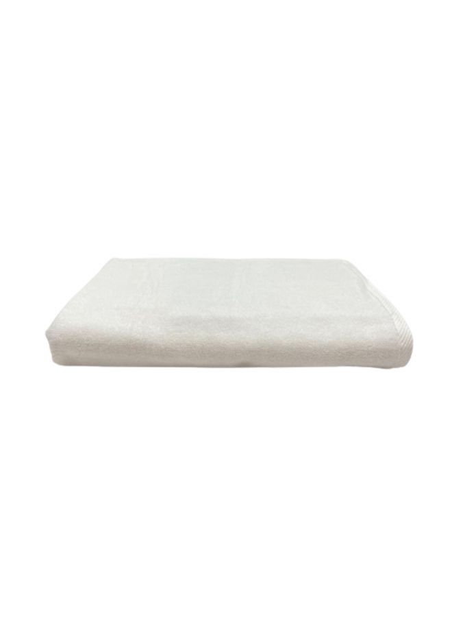 BYFT Iris (White) Premium Plain Bath Sheet(90x180,Set of 1) 100% Cotton, Highly Absorbent and Ultrasoft Quick Dry Bath Linen -600 GSM  - Image 1