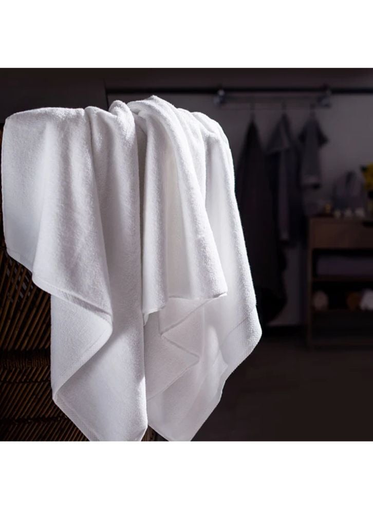 BYFT Iris (White) Premium Plain Bath Sheet(90x180,Set of 1) 100% Cotton, Highly Absorbent and Ultrasoft Quick Dry Bath Linen -600 GSM  - Image 5