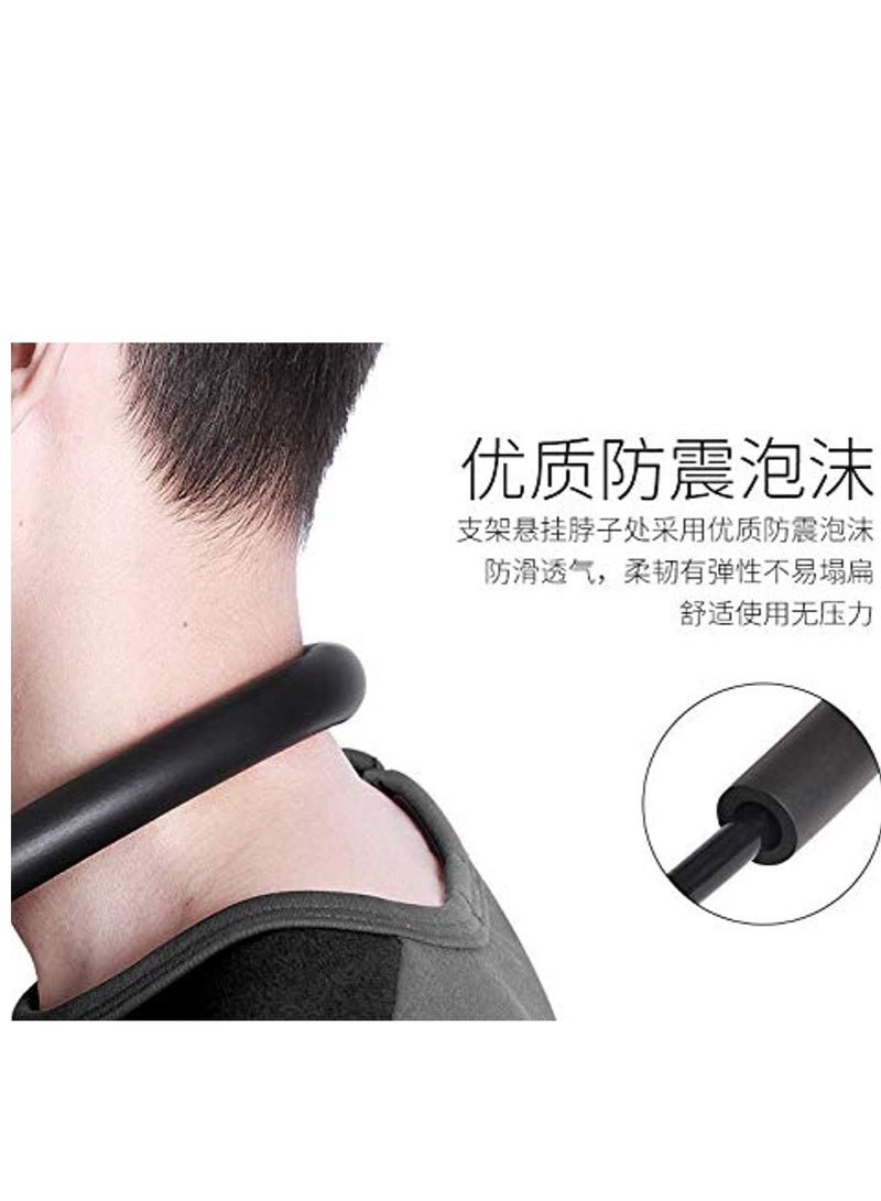 Lazy Hang Neck Phone Support Holder, Multi-function Creative Mobile Phone Holder Desktop Bed Car Lazy Bracket Mobile Stand Black - Image 4