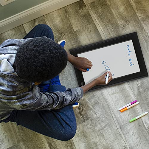 Quartet سبورة بيضاء مغناطيسية من كوارتيه، 11" × 17" سبورة بيضاء صغيرة للجدار، سبورة قابلة للمسح الجاف للأطفال، مثالية لمكتب المنزل ولوازم التعليم المنزلي، قلم مسح جاف، مغناطيس، إطار أسود (79280) - Image 2