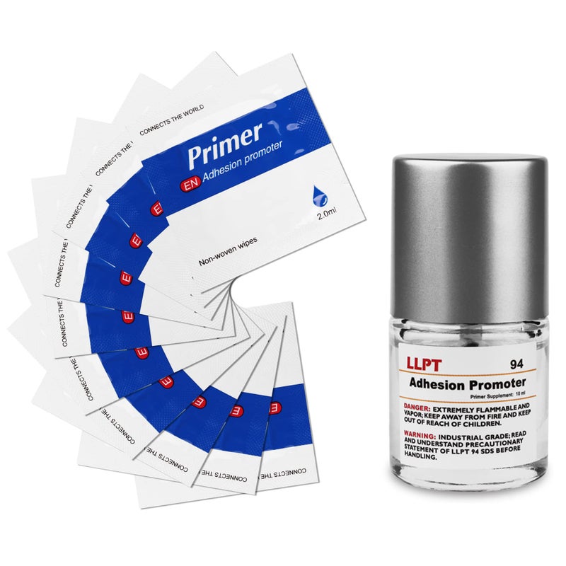 LLPT 94 معزز الالتصاق زجاجة 10 مل مع 10 مناديل جافة لتثبيت الشريط المزدوج الجوانب من الأكريليك - Image 1