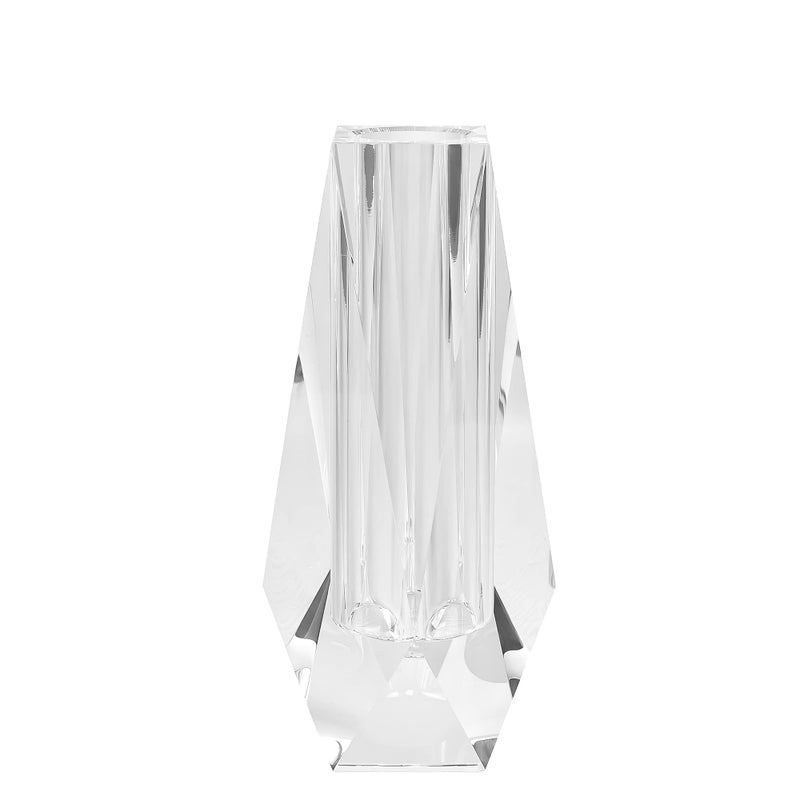 Kitcom FlowerBud Crystal Vase Decorative Vases for Home Wedding Christmas Outline Dimensions W28xH85 Clear with Gift Box