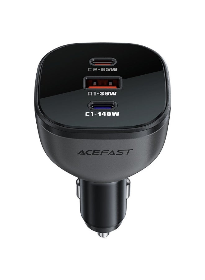 ACEFAST Car Charger B14 165W PD3.1, Three ports 2USB- C & 1USB- A - Black ,Supports for PD3.1 / PPS / PD2.0 / PD3.0 / QC4+ / QC3.0 / QC2.0 / AFC / FCP / SCP. - Image 2