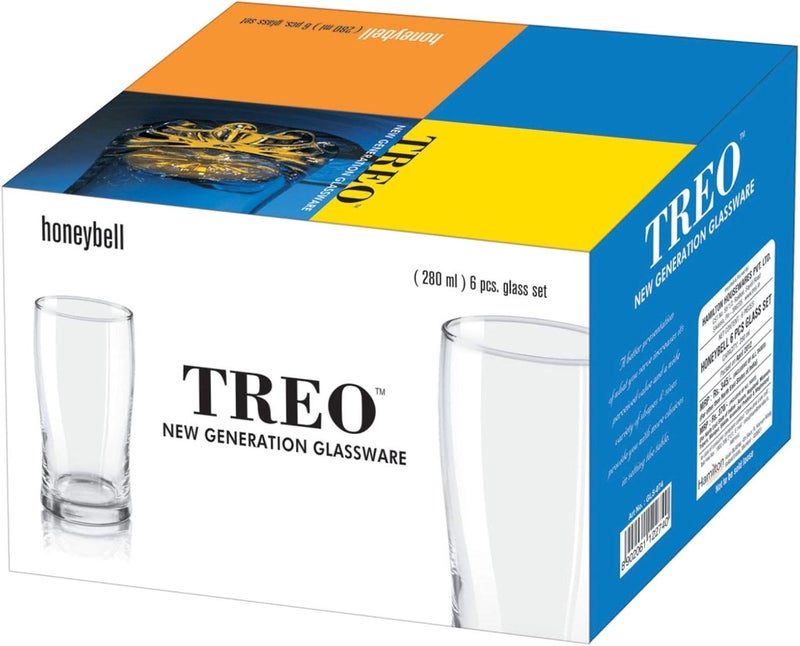 TREO طقم كؤوس تريو من ميلتون بيل العسل 6 قطع - Image 3