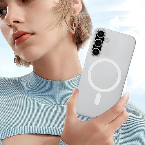 SHINESTAR Back Cover for Samsung Galaxy A17 5G| Frosted Semi-Transparent Slim Case | Only Compatible with Wireless Magnetic Accessories | Hard Back, Matte Finish – White - Image 4