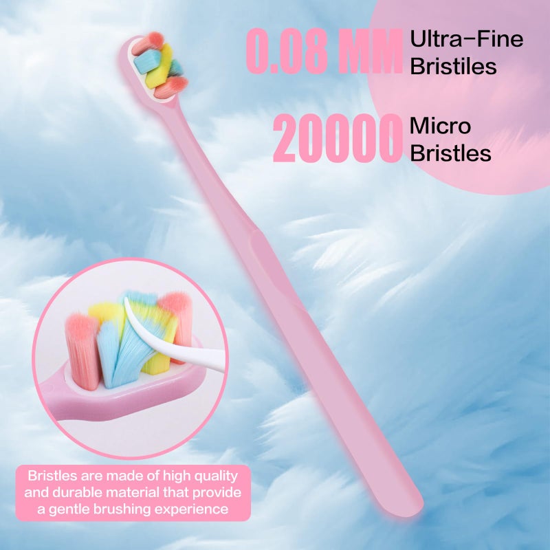 Tetragonal tree 6 Count Extra Soft Toothbrushes | Periodontist-Designed Tapered Bristles for Sensitive Teeth and Receding Gums | Plaque Remover Toothbrushes in Bucket Packaging - Colors May Vary - Image 3