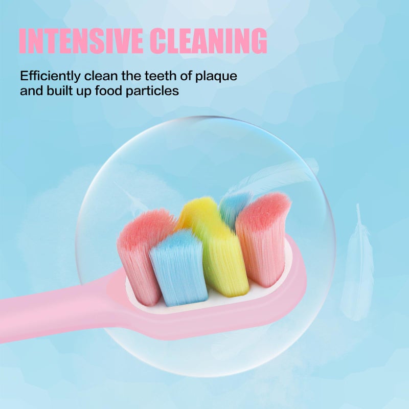 Tetragonal tree 6 Count Extra Soft Toothbrushes | Periodontist-Designed Tapered Bristles for Sensitive Teeth and Receding Gums | Plaque Remover Toothbrushes in Bucket Packaging - Colors May Vary - Image 2