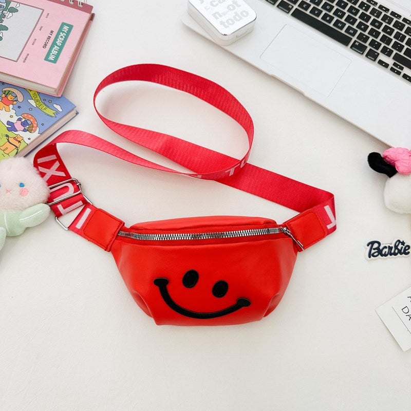 Children'S Bag Boy'S Super Cool Summer Outdoor Girl'S Crossbody Bag Cute Smiley Travel Back Bag