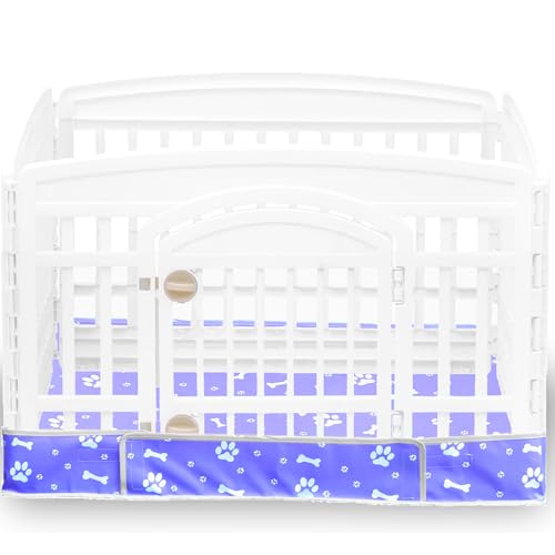 THINMUHAND Dog Playpen Bottom Pad Fits for 36 Inch 4 Panels Exercise Pet Playpen, Dog Crate Pad Puppy Playpen Pad, Hoop and Loop Design (Note: Playpen Not Included). -Blue - Image 1