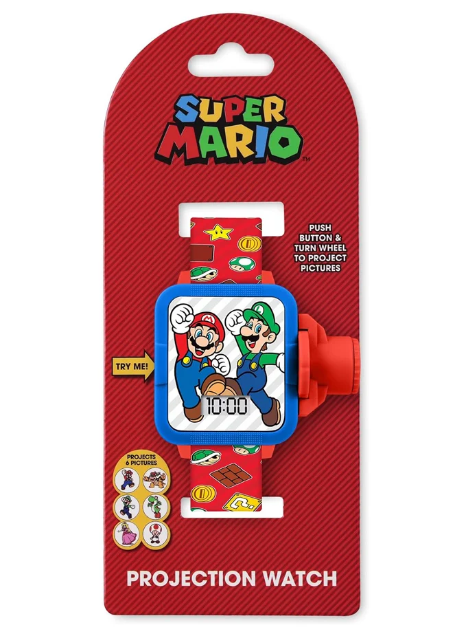 Super Mario Mario Red Strap Projection Boys Watch - GSM4206