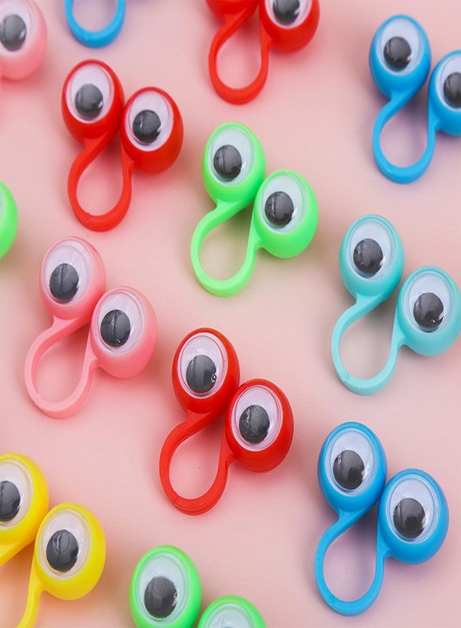 xinxingin Googly Eyes, 10Pcs Finger Puppets for Kids, Large Googly Eye Rings for Role Playing, Stage Performances, Preschool Education, Halloween and Birthday Parties, 2.3 * 2.5 * 1.1cm - Image 4