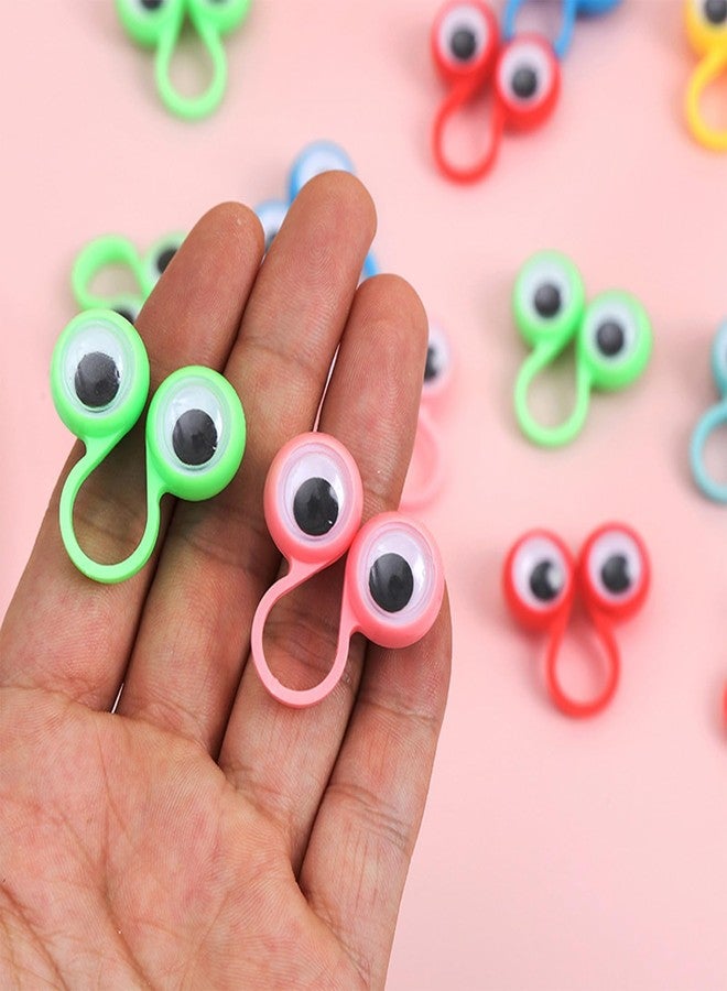 xinxingin Googly Eyes, 10Pcs Finger Puppets for Kids, Large Googly Eye Rings for Role Playing, Stage Performances, Preschool Education, Halloween and Birthday Parties, 2.3 * 2.5 * 1.1cm - Image 3
