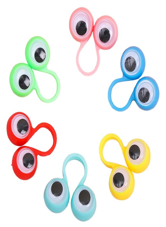 xinxingin Googly Eyes, 10Pcs Finger Puppets for Kids, Large Googly Eye Rings for Role Playing, Stage Performances, Preschool Education, Halloween and Birthday Parties, 2.3 * 2.5 * 1.1cm - Image 1