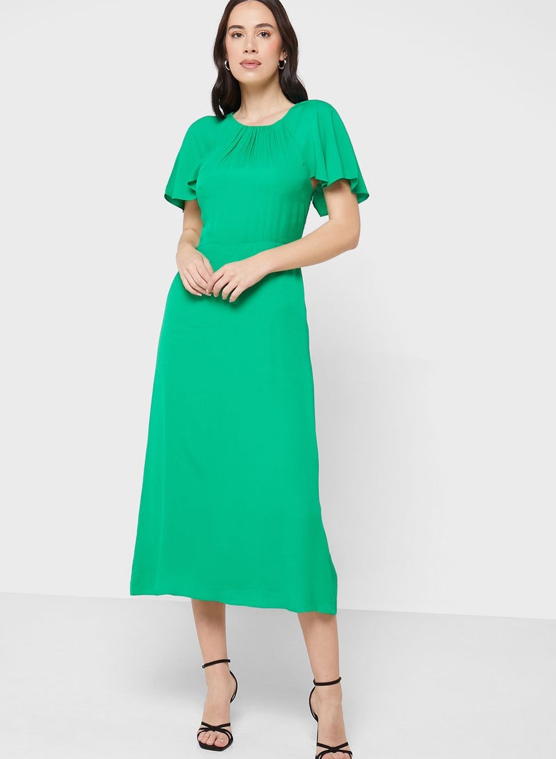 WHISTLES Green Open-Back Dress - Image 2