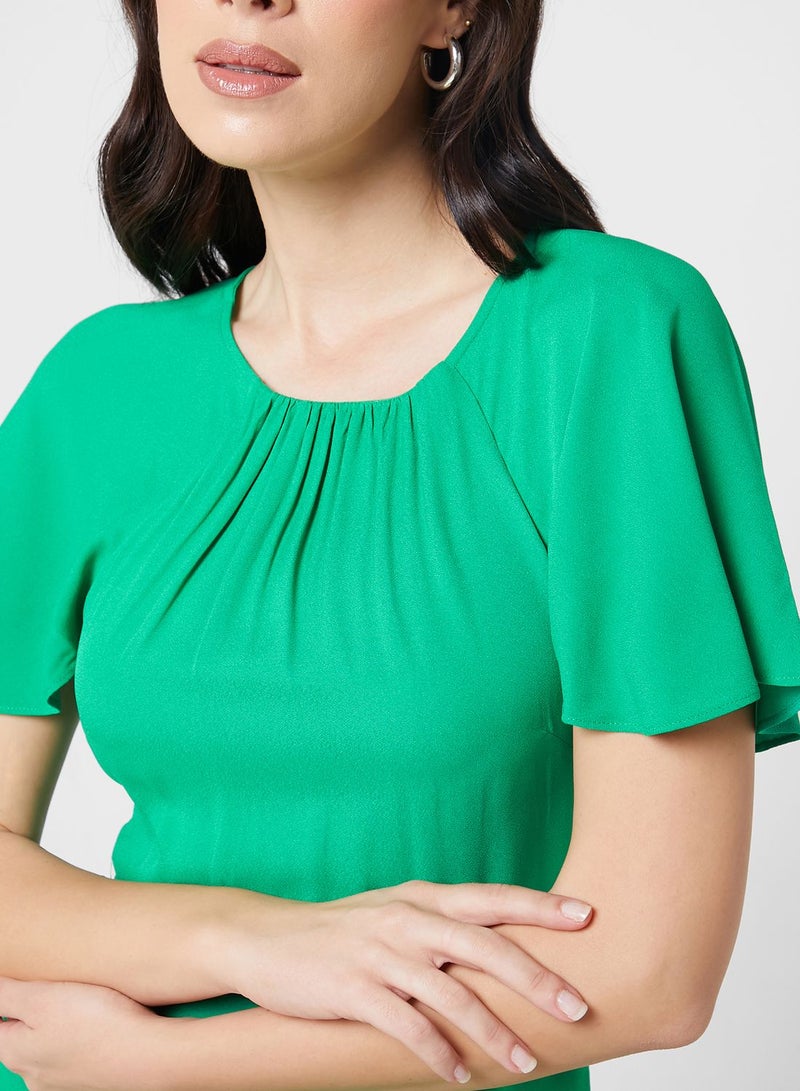 WHISTLES Green Open-Back Dress - Image 3