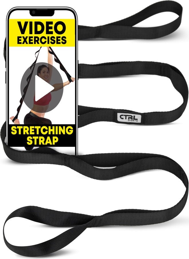 Ctrl Sports Stretching Strap Non Elastic Yoga Strap with Loops - Stretching Band for Physical Therapy, Stretch Bands for Exercise and Flexibility - Stretch Strap with 10 Loops, Hamstring & Leg Stretcher Strap - Image 1