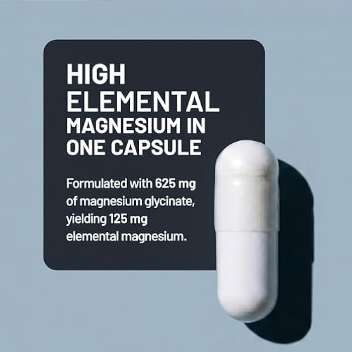 NatureWise Magnesium Glycinate 625 mg - High Absorption Chelated Magnesium Glycinate for Sleep, Relaxation, Muscle & Bones* - Gentle on Stomach, Vegan, Non-GMO - 90 Capsules[90-Day Supply] - Image 3