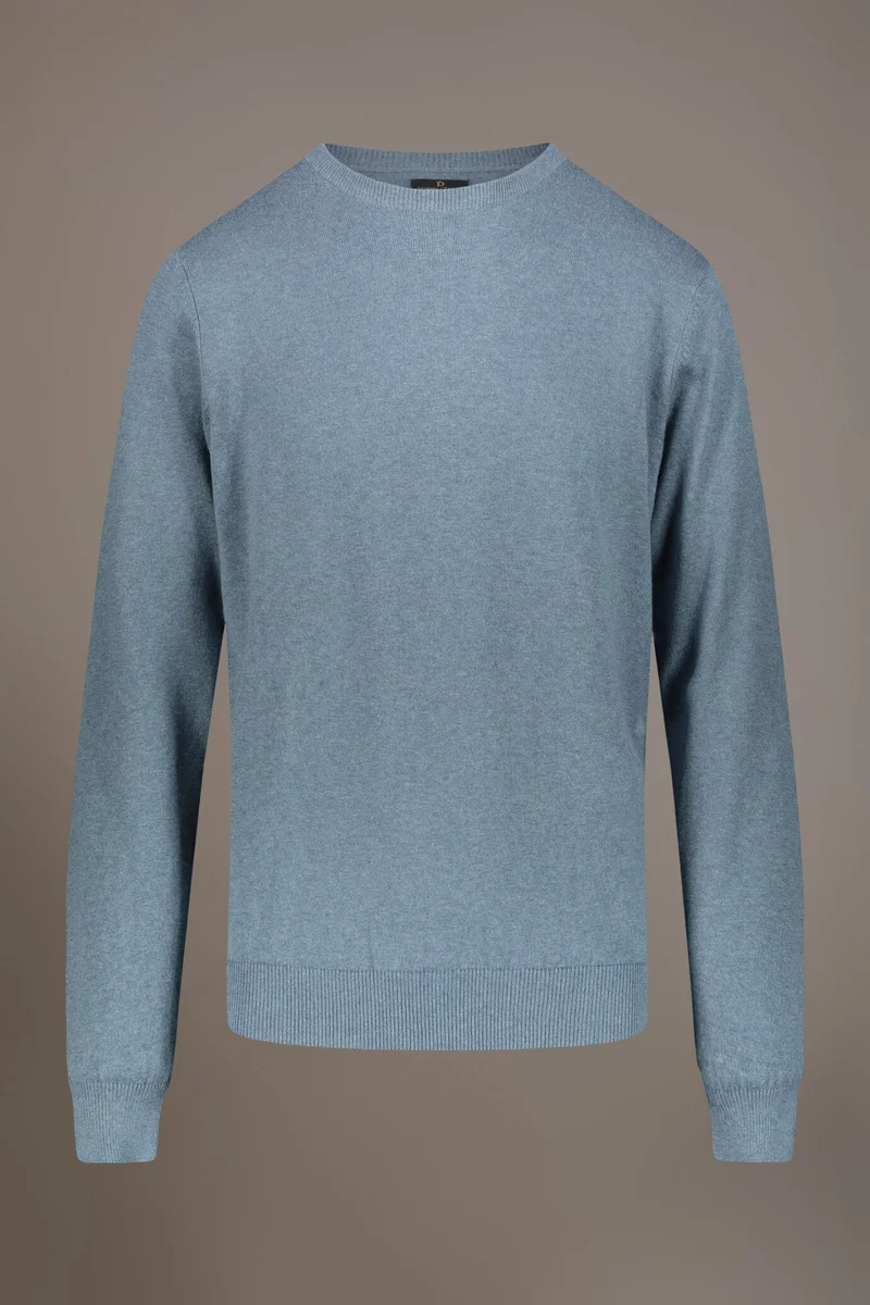 Wool blend round neck sweater - Green Water
