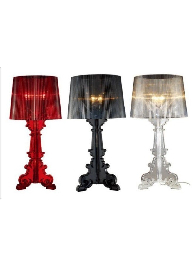 Bourgie Baroque Ghost Table Lamp Engineering Decorative Table Lamp Study Living Room Bedroom Acrylic Transparent Table Lamp-Light Source Power:Pushbutton Switch-Light Color:Custom Large Gold/silver Plating