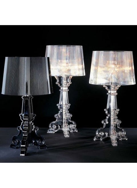 Bourgie Baroque Ghost Table Lamp Engineering Decorative Table Lamp Study Living Room Bedroom Acrylic Transparent Table Lamp-Light Source Power:Pushbutton Switch-Light Color:Custom Large Gold/silver Plating