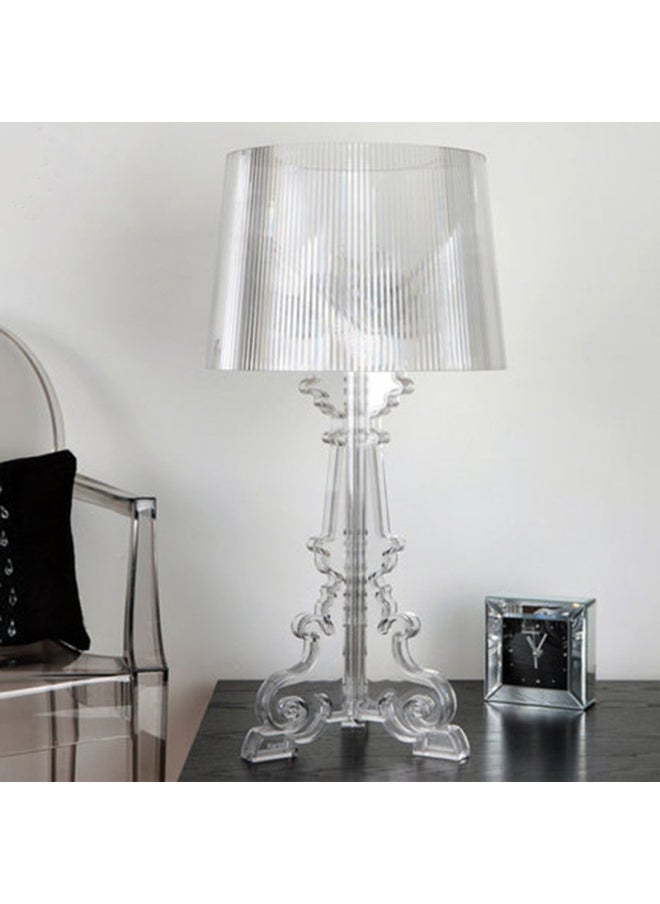Bourgie Baroque Ghost Table Lamp Engineering Decorative Table Lamp Study Living Room Bedroom Acrylic Transparent Table Lamp-Light Source Power:Pushbutton Switch-Light Color:Custom Large Gold/silver Plating
