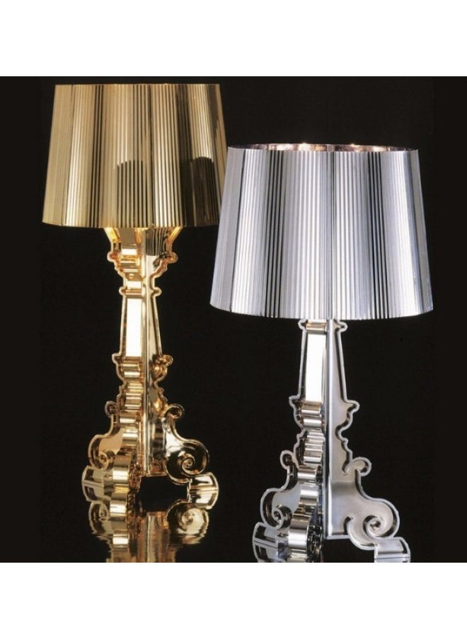 Bourgie Baroque Ghost Table Lamp Engineering Decorative Table Lamp Study Living Room Bedroom Acrylic Transparent Table Lamp-Light Source Power:Pushbutton Switch-Light Color:Custom Large Gold/silver Plating