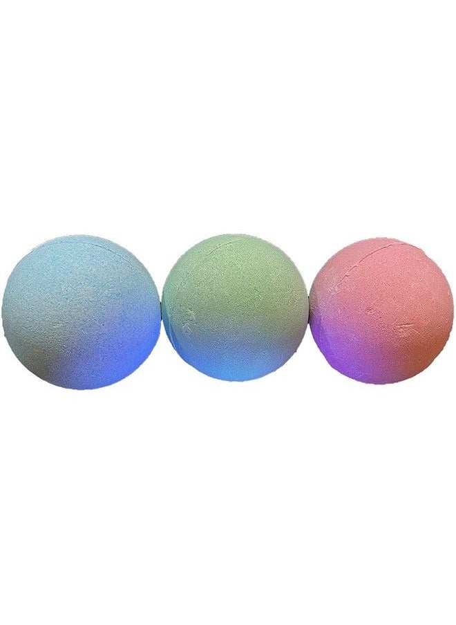 biblebanz Glow in The Dark Light Up Glowing Bath Bombs with Toy Cube Inside Pink Green Blue Bath Bombs Fun Smells Nice Fizz Great Gift Set of 3  - Image 3