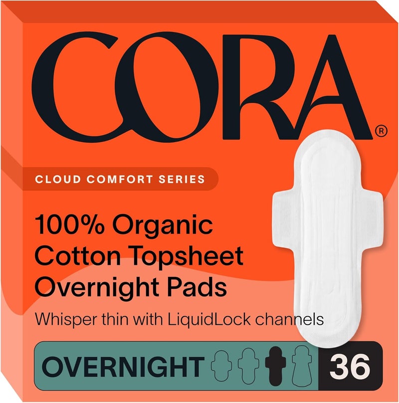 cora وسادات قطنية عضوية 100% (36 وسادة ليلية) - Image 1