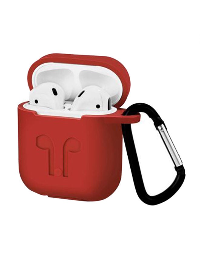 NIBEMINENT Protective Silicone Headset Case Cover For Apple AirPods Red - Image 1