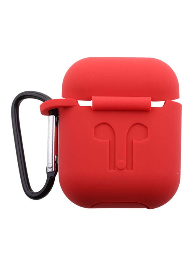 NIBEMINENT Protective Silicone Headset Case Cover For Apple AirPods Red - Image 2