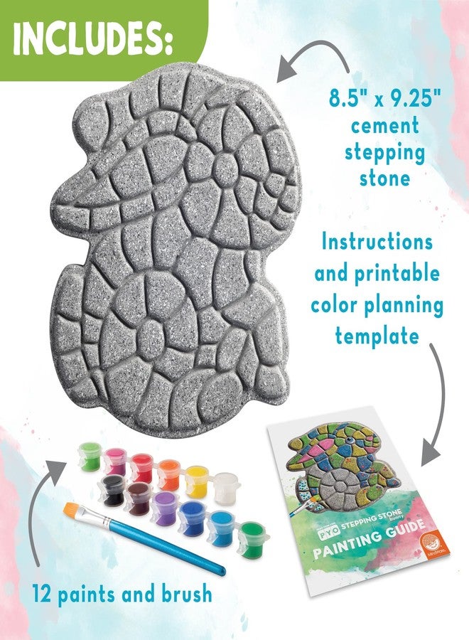 MindWare Paint Your Own Stepping Stone: Bunny - Easter Gift for 8 Year Olds & Up - Image 2