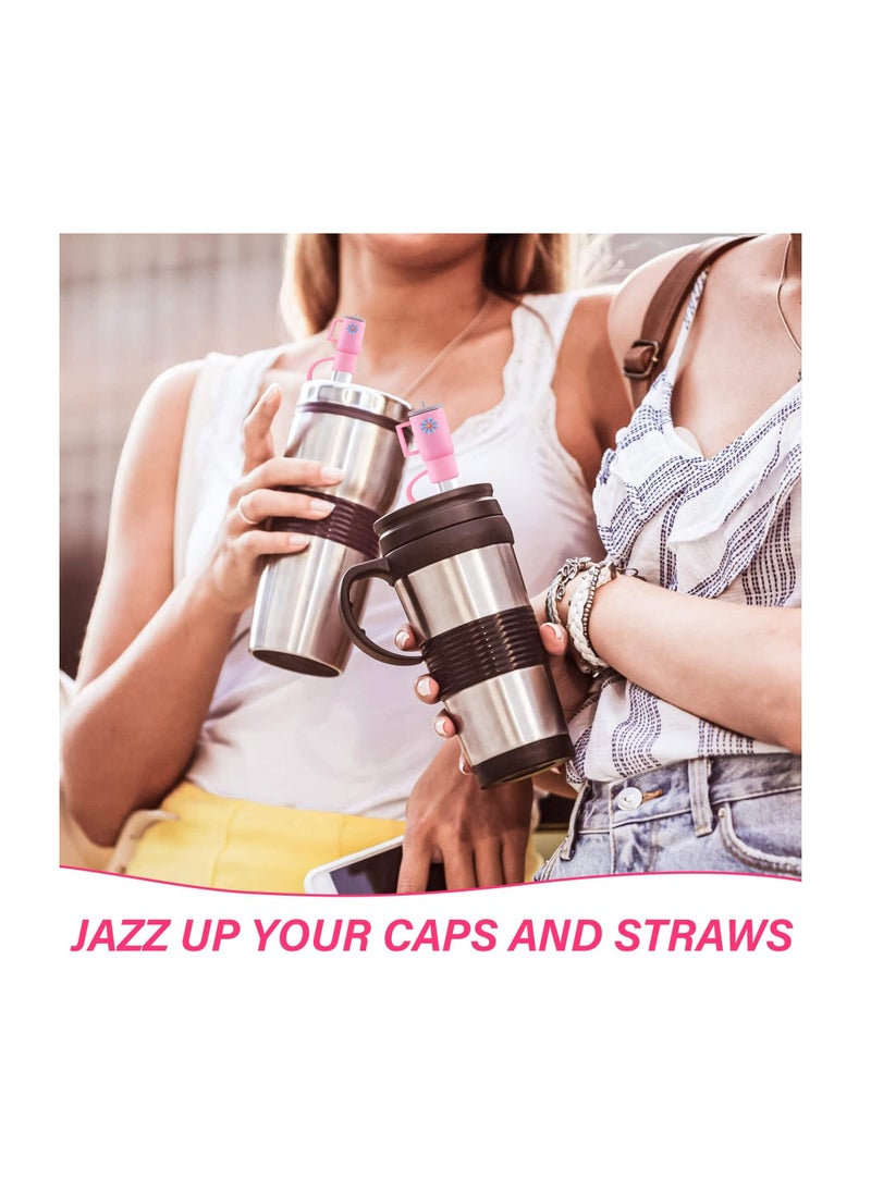 Generic - Reusable Silicone Straw Caps, 4PCS Colorful Drinking Straw Covers, Dust-Proof Mini Straw Tip Protectors, Tumbler Accessories for Easy Sipping - Image 1
