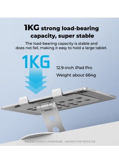 Momax Fold Stand Mila Rotatable Tablet Stand KH12 - Silver  - Image 5