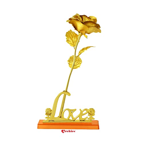 ARCHIES Gold Plated Rose with Soft Ribbon and Quality Box Packing Gifting for Mothers Day, Fathers Day, Daughters Day LOVEGRSE01 - Image 3