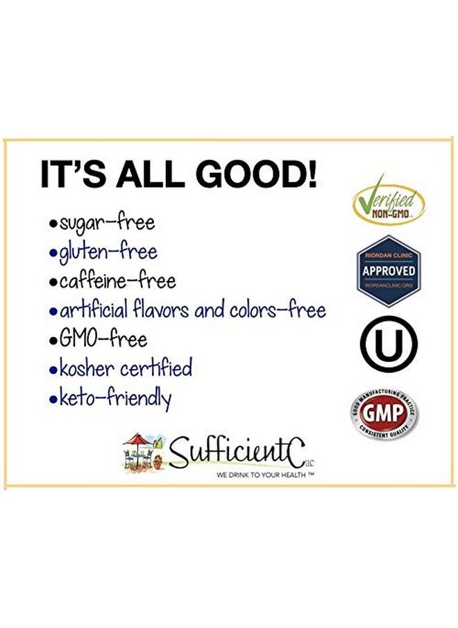 Sufficient-C Sufficient-C High Dose Vitamin C Lemon Peach Immune-Ade Drink Mix - 125 gram Three (3) Pack  - Image 4