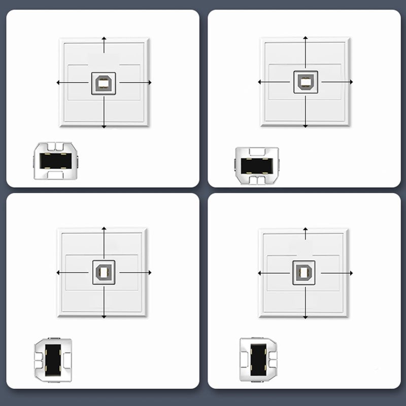USB 2.0 Cable for Printers and Scanner Ensuring Quick and Secure Connection Highly 480Mbps 90Degree Elbow Scanner Cord - Image 3