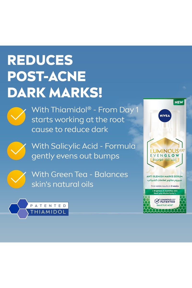Nivea سيروم الوجه لومي نوس630 لتوحيد لون البشرة وعلاج آثار العيوب مع حمض الساليسيليك - Image 2