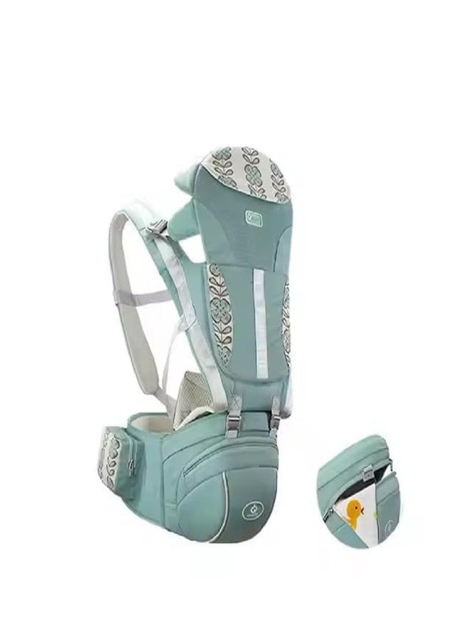 Naivete Baby Carrier, Adjustable Baby Hip Seat, Carrier for Toddler Kids, Carrier for 3-36 Months Kids, Multi Storage Pockets, Comfortable Cotton Straps, Safety Buckle & Belt, (1PC) (Magic Mint) - Image 1