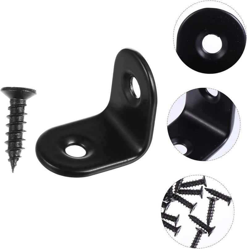 Heavy Duty Stainless Steel Right Angle Brackets 30pcs with Screws for Furniture Assembly - Image 4