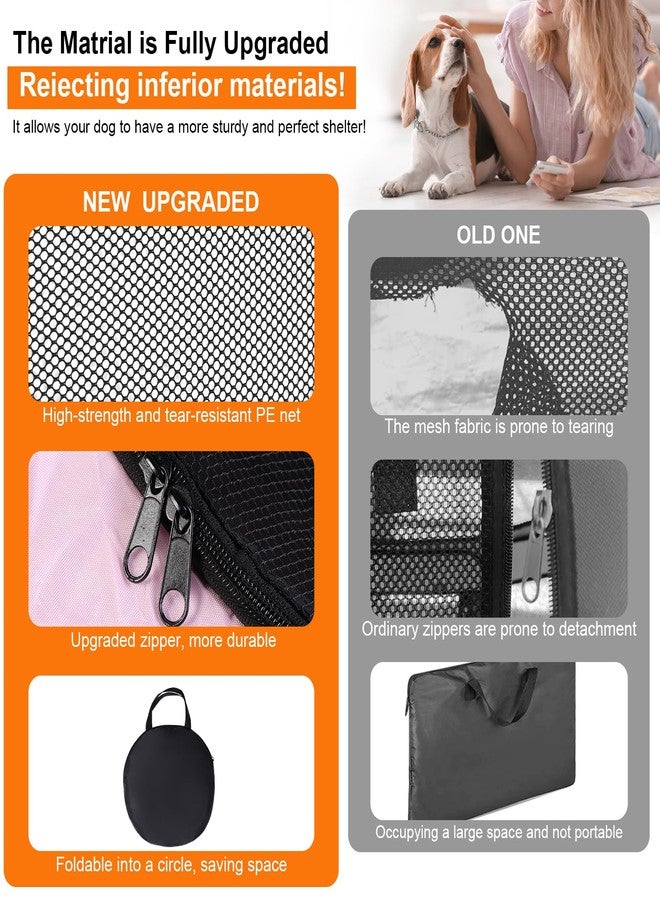 Wn's Day Dog Cat Playpen,Portable Pet Puppy Playpen,Rabbit Puppy Dog Play Pen for Indoors,Dogs Tent for Indoor Cats,Kitten Playpen,Collapsible Small Cats Crate Cage for Small Dogs with Carrying Case(Pink, L) - Image 3