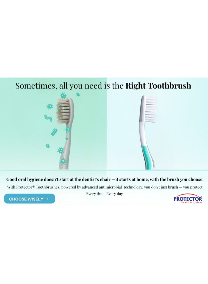 بروتيكتور فرشاة أسنان مضادة للفيروسات والبكتيريا ممتازة - ناعمة - Image 4