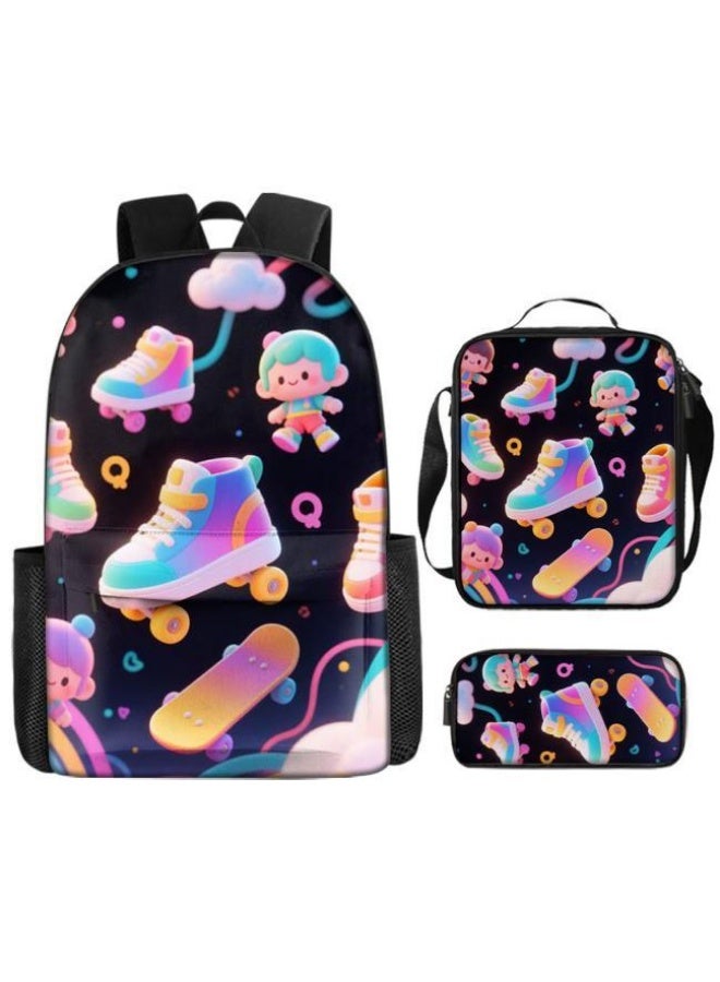 Bright Li Fire Cute cartoon bag set | shoulder + handbag + stationery bag | school season/holiday gift hot recommendation  - Image 2