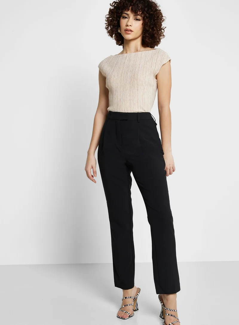 TOPSHOP Cape Sleeve Plisse Top